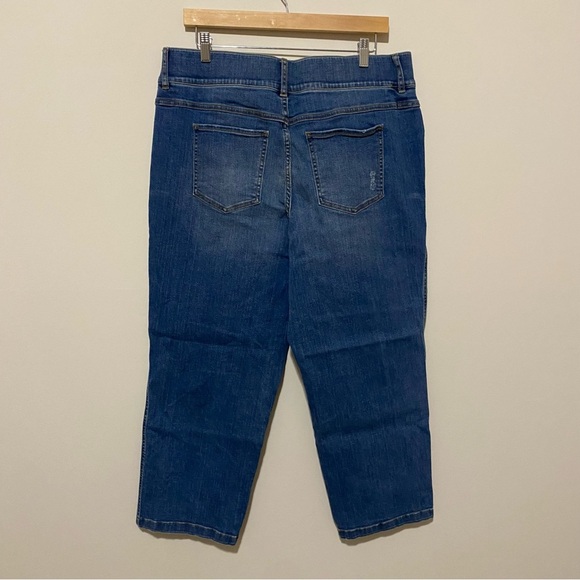 Spanx Dark Wash Cropped Pull-On Jeans 2X - Picture 6 of 8